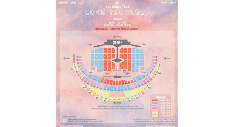 BTS LOVE YOURSELF World Tour in Bangkok, Purchase the Tickets now