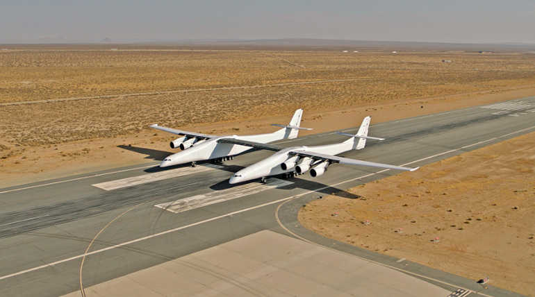  Soon Satellites Will Be Dropped In Space With A Taxi. Image credit: Stratolaunch Syytem Corp