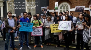 London People Protesting against Myanmar Genocide
