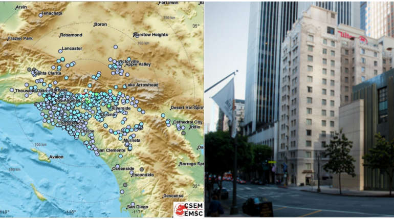 Earthquake in California: La Verne hit by 4.4 magnitude earthquake that shook Los Angeles , Pic Source - EMSC @LastQuake Twitter