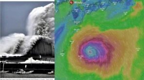 Typhoon Jebi Hits Japan, Causes Landfalls: Evacuation Advisories for 1 Million People , Pic Courtesy - KYODO, @AirportWebcams Twitter