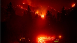 California Wildfire Continues to Blaze, Major Highway Closed: Latest Updates , Pic Courtesy - Noah Berger/AP Photo