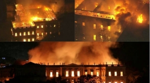 Brazil National Museum Destroyed by Huge Fire: 200 Year Old History Turns into Ashes , Pic Credit - @CGdrawing Twitter