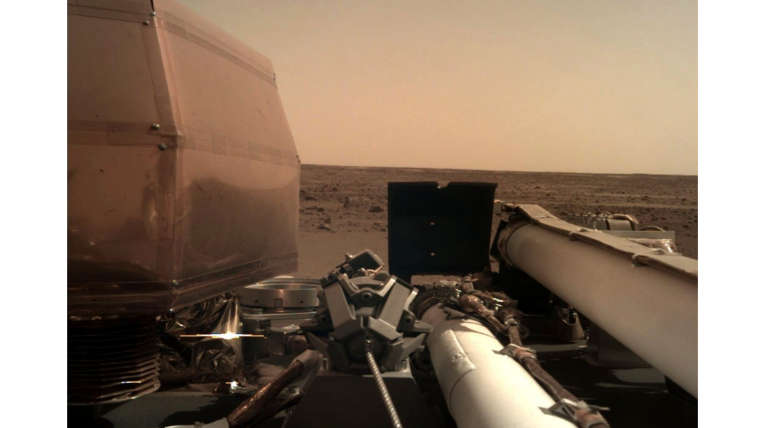 NASA InSight Mars Landing. Image Courtesy:NASAInSight Twitter