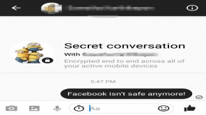 A sample facebook private conversation 