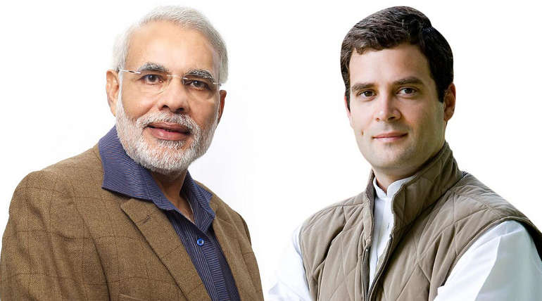Narendra Modi and Raghul Gandhi. Image Source : Flickr