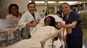 Woman giving Birth to 6 babies Image The Woman's Hospital of Texas Facebook